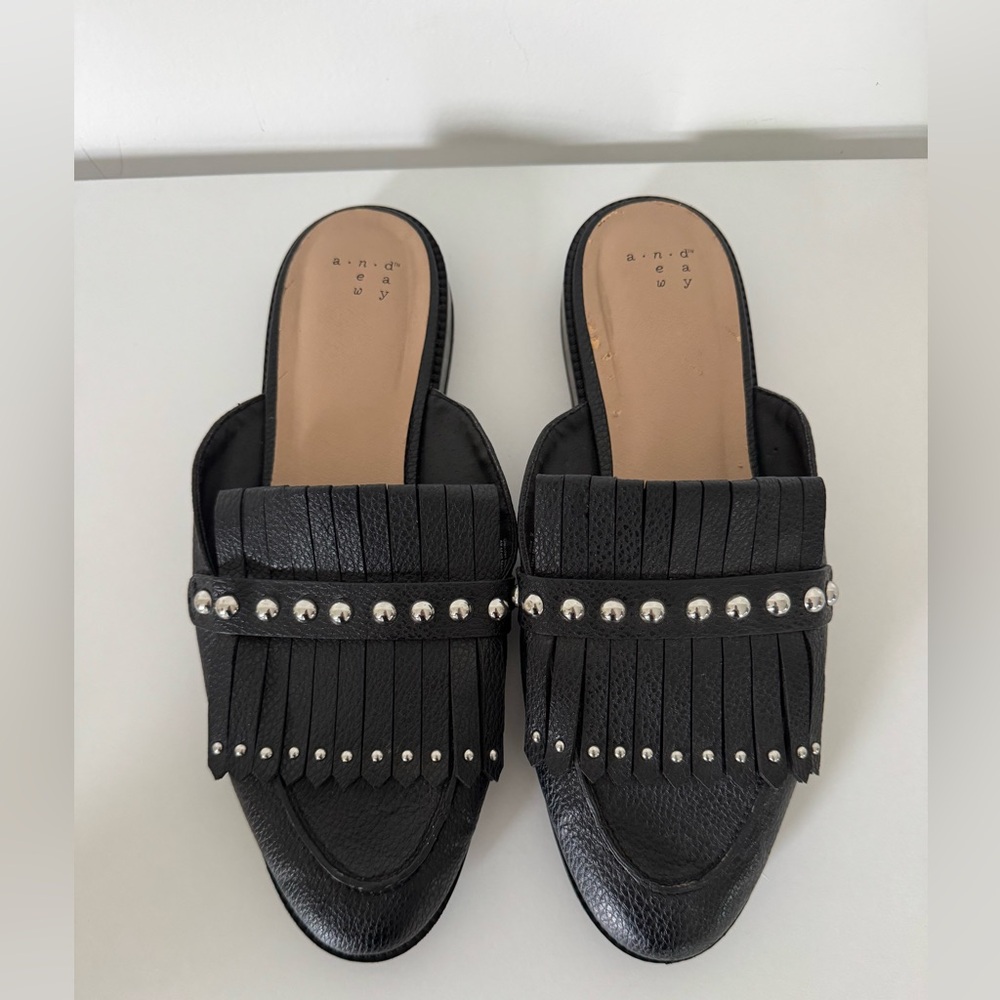 A New Day Karoline black loafer mules Size 9